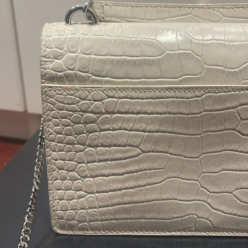YSL Croc Embossed Sunset bag, small size - Picture 3 of 6
